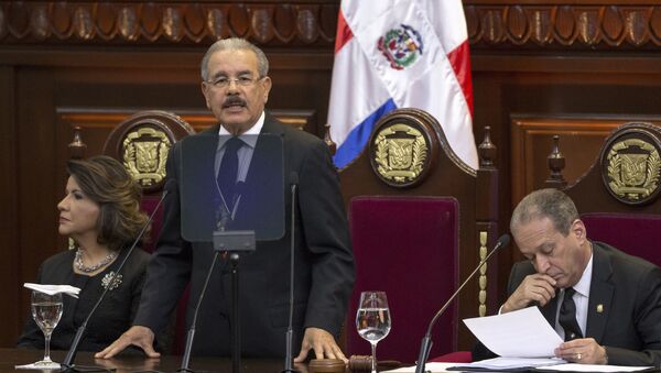 El presidente de la República Dominicana, Danilo Medina, en el Parlamento - Sputnik Mundo