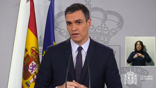 Pedro Sánchez, presidente de Gobierno de España en La Moncloa - Sputnik Mundo