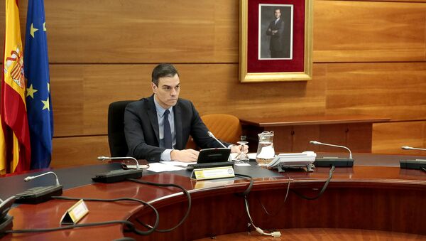 El presidente del Gobierno español, Pedro Sánchez, anunció que su Consejo de Ministros aprobará el 28 de abril un plan para relajar de forma gradual las medidas de confinamiento dictadas hace más de un mes para contener el avance del coronavirus. - Sputnik Mundo