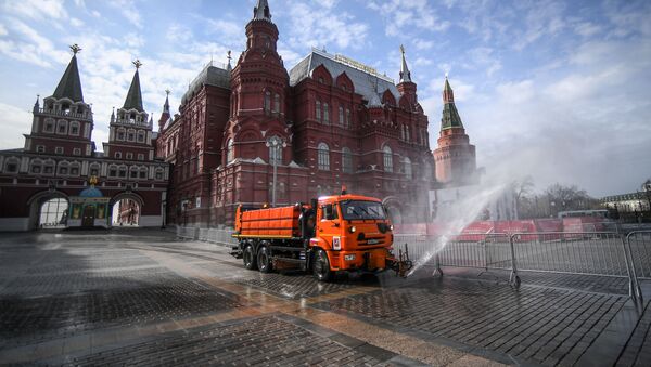 Desinfección de las calles de Moscú - Sputnik Mundo
