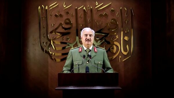 Mariscal Jalifa Haftar, el jefe del Ejército Nacional Libio - Sputnik Mundo