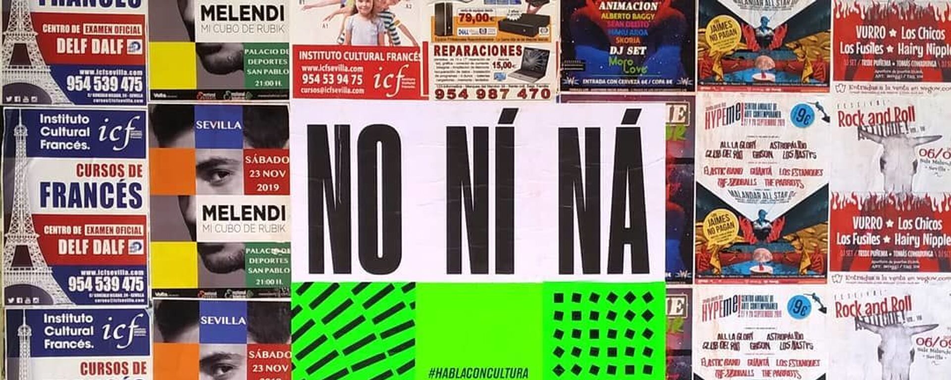 Un cartel con la expresión andaluza No ní ná - Sputnik Mundo, 1920, 04.05.2020
