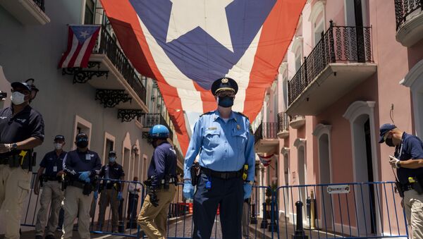 Policía en San Juan, Puerto Rico - Sputnik Mundo