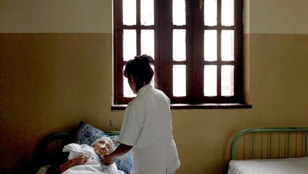 Una paciente en el Hospital Víctor Larco Herrera en Lima, Perú - Sputnik Mundo