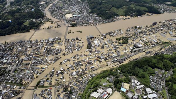 Inundación en Hitoyoshi, Japón - Sputnik Mundo