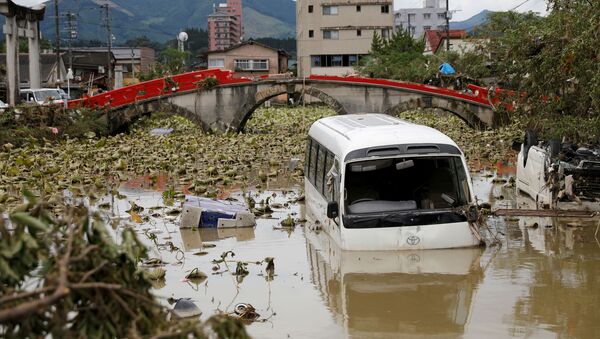 Consecuencias de las fuertes lluvias en Japón - Sputnik Mundo