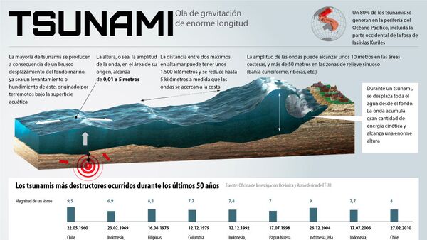 Tsunami. Infografía  - Sputnik Mundo