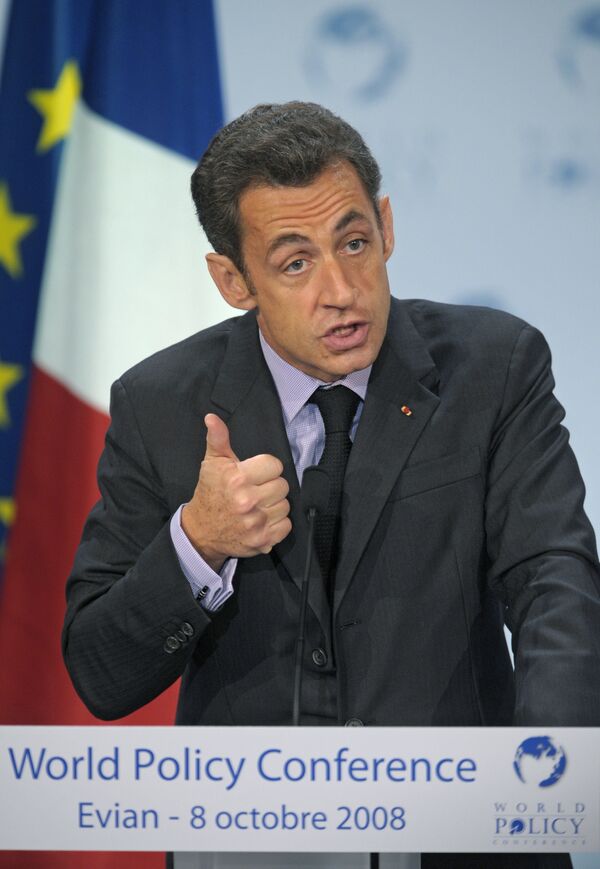 El presidente de Francia, Nicolas Sarkozy - Sputnik Mundo