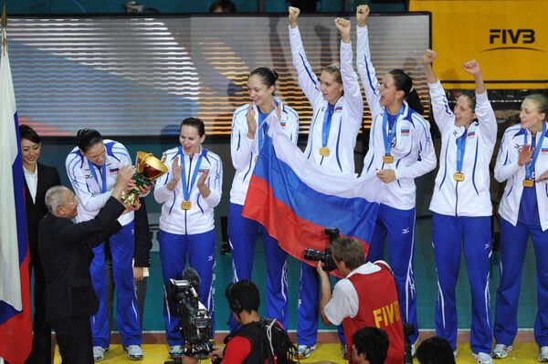 Selección femenina de Rusia triunfa en campeonato mundial de voleibol - Sputnik Mundo
