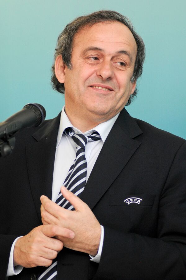 El presidente de la Unión de Federaciones de Fútbol Europeas (UEFA), Michel Platini - Sputnik Mundo