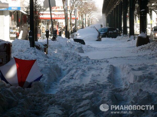 Nueva York rompe récords de nieve - Sputnik Mundo