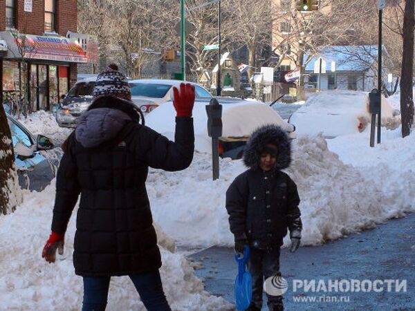Nueva York rompe récords de nieve - Sputnik Mundo