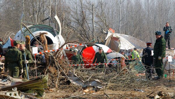 Accidente del avión presidencial polaco Tu-154 (Archivo) - Sputnik Mundo