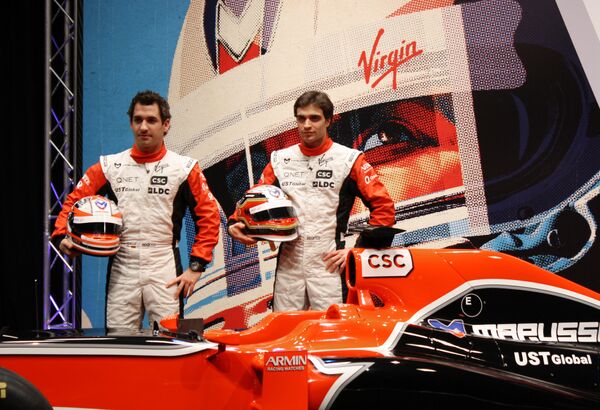 Los pilotos de Marussia Virgin Racing, el alemán Timo Glock y el belga Jérôme d'Ambrosio - Sputnik Mundo