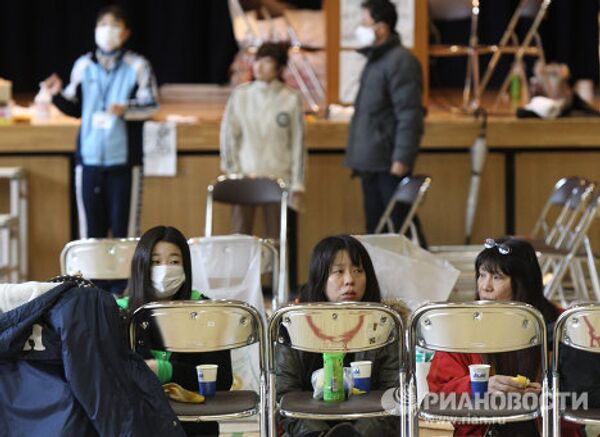 Лагерь для пострадавших в Японии - Sputnik Mundo