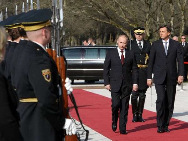 Putin destaca la cooperación productiva entre Rusia y Eslovenia - Sputnik Mundo