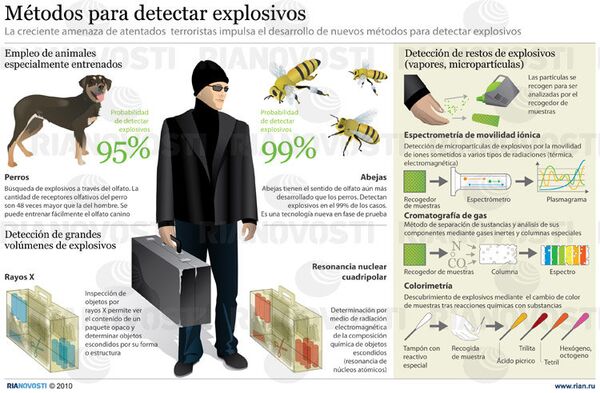 Métodos para detectar explosivos. Infografía - Sputnik Mundo