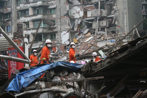 Un devastador terremoto de 7,9 grados de magnitud sacudió la provincia de Sichuan en mayo de 2008. - Sputnik Mundo