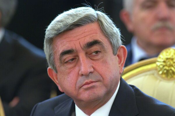 Presidente de Armenia, Serzh Sargsyan - Sputnik Mundo