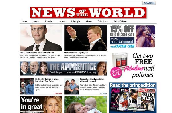 Tabloide  “News of the World” se despide de sus lectores tras verse envuelto en numerosos escándalos - Sputnik Mundo