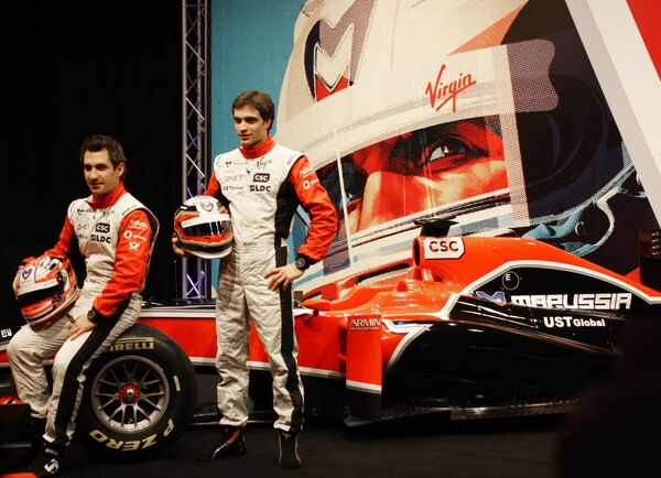 Pilotos de las escudería Marussia Virgin Racing - Sputnik Mundo