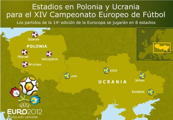 Estadios en Polonia y Ucrania para el XIV Campeonato Europeo de Fútbol - Sputnik Mundo