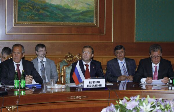 Dmitri Medvédev en un encuentro con colegas de Pakistán, Afganistán y Tayikistán. - Sputnik Mundo