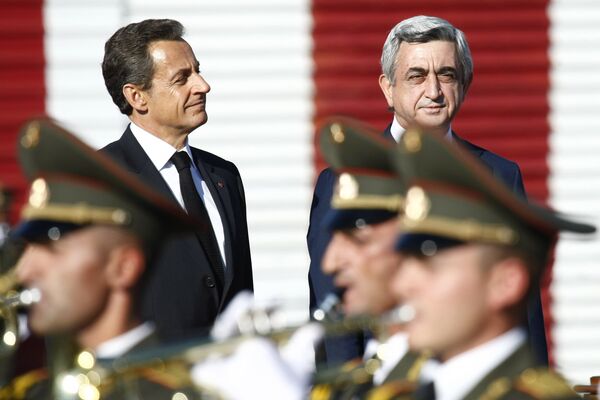 Nicolás Sarkozy y Serzh Sargsyan en Armenia - Sputnik Mundo