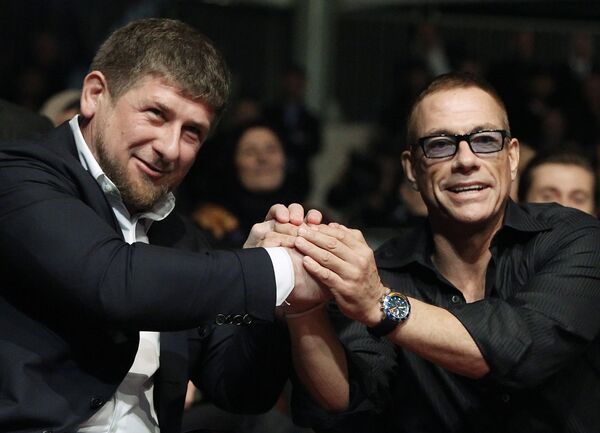 Ramzán Kadírov y Jean-Claude Van Damme - Sputnik Mundo