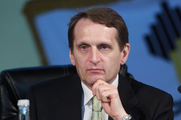 Presidente de la cámara baja del parlamento de Rusia, Serguéi Narishkin - Sputnik Mundo