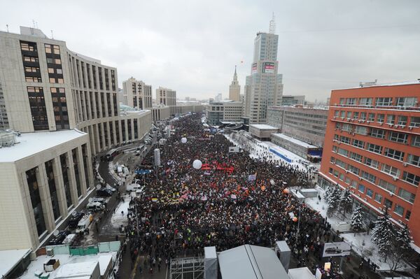 La manifestación en Moscú, 24 de diciembre  - Sputnik Mundo