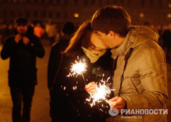 Festejo de Año Nuevo en Rusia - Sputnik Mundo