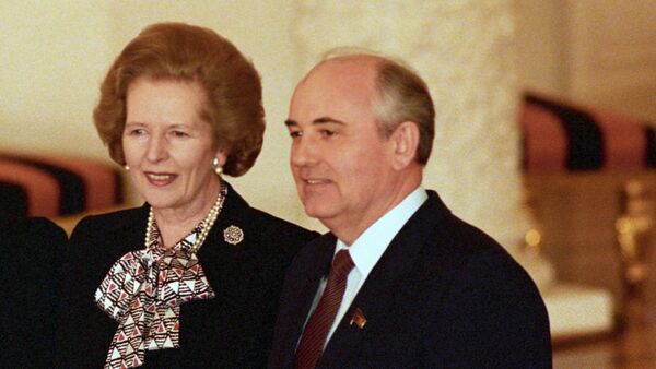 Exprimera ministra de Gran Bretaña, Margaret Thatcher y expresidente de la URSS, Mijaíl Gorbachov - Sputnik Mundo