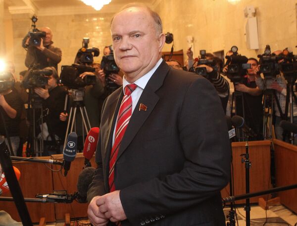 Líder del Partido Comunista de la Federación Rusa (KPRF), Guennadi Ziugánov - Sputnik Mundo
