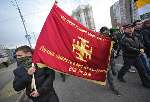 Marcha nacionalista en Moscú (archivo) - Sputnik Mundo