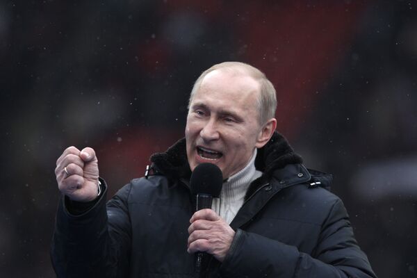 El primer ministro y candidato a la presidencia rusa Vladímir Putin - Sputnik Mundo