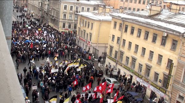 Protesta autorizada “Por las elecciones honestas” en San Petersburgo - Sputnik Mundo