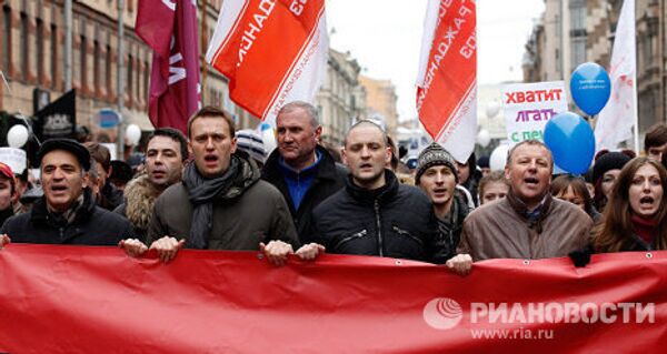Manifestación “Por las elecciones honestas” en San Petersburgo - Sputnik Mundo