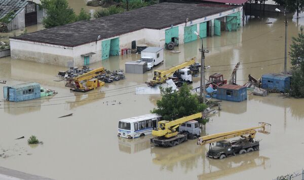 Inundación en la ciudad de Krimsk de verano pasado - Sputnik Mundo