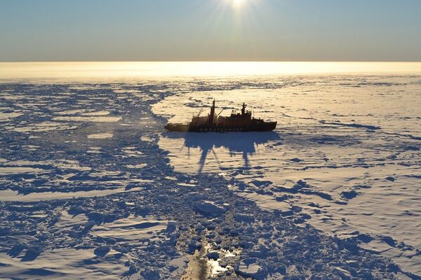 Rompehielos atómico Rossiya protagoniza la expedición polar “Ártico 2012” - Sputnik Mundo