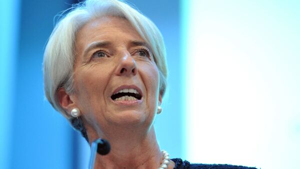 La directora gerente del FMI, Christine Lagarde, advirtió de que el programa stand-by para Ucrania se enfrentaría a riesgos geopolíticos y de ejecución. - Sputnik Mundo