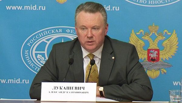 El portavoz del Ministerio ruso de Asuntos Exteriores, Alexandr Lukashévich - Sputnik Mundo