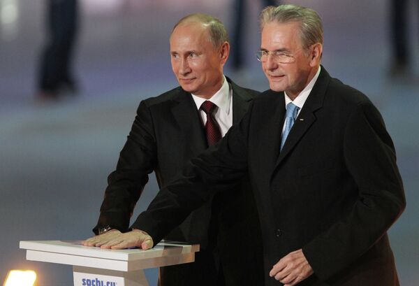 Ceremonia solemne con motivo del inicio de la cuenta regresiva para Sochi 2014 - Sputnik Mundo
