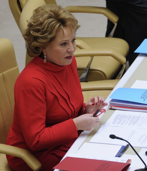 La presidenta del Consejo de la Federación (Senado) ruso, Valentina Matvienko. - Sputnik Mundo