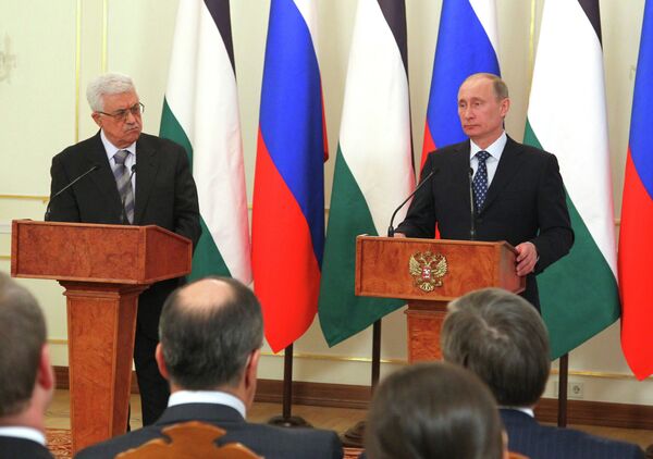 Mahmud Abbas y Vladímir Putin - Sputnik Mundo