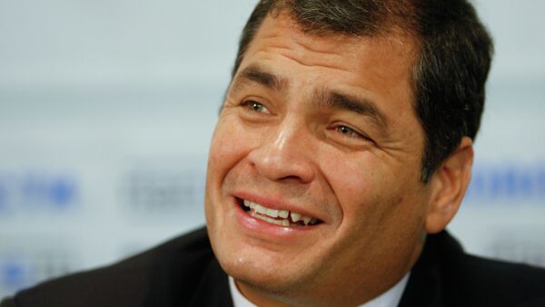 El presidente de Ecuador, Rafael Correa - Sputnik Mundo