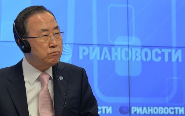 El Secretario General de la ONU, Ban Ki-moon - Sputnik Mundo