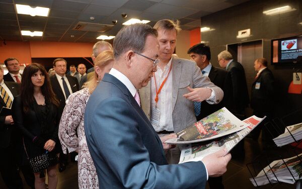 La visita del Secretario General de la ONU a RIA Novosti - Sputnik Mundo