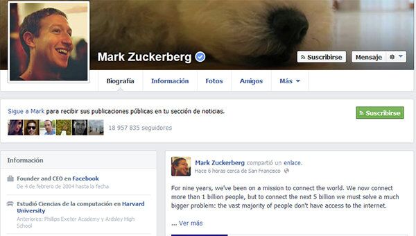 Captura de pantalla de la página personal de Facebook de Mark Zuckerberg - Sputnik Mundo