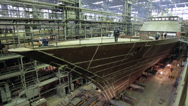 La corbeta Stoiki fue construida en el astillero Severnaya Verf de San Petersburgo - Sputnik Mundo